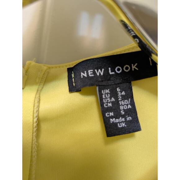 New Look Lime Green Cut-Out Sleeveless Sheath Dress Cocktail Party Size 2 - Picture 5 of 10